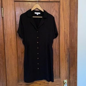 EMMA & MICHELE Black Shirt Dress (Size 8 - like new!)